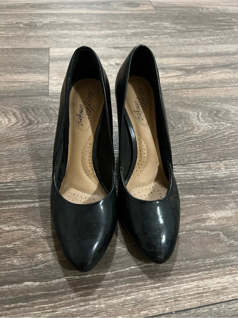 Dexflex Comfort Classic Black Women's Wedge Pump - Sleek Everyday Heel US 5 / 35